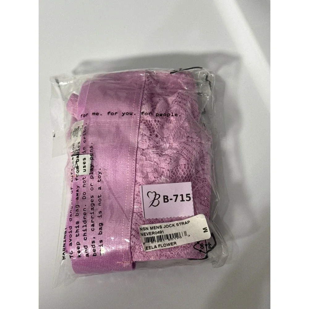 Cosabella‎ Never Say Never Lace Jock Strap Pink Neela Flower Men's Size M NWT